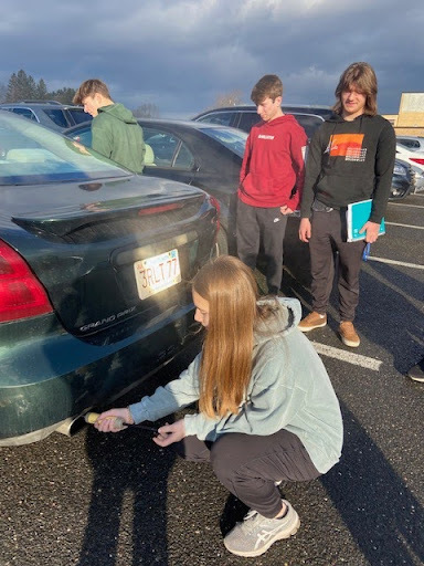 Student tests car emissions